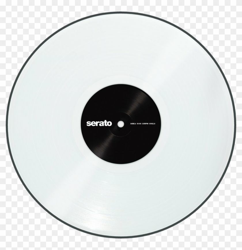 #serato #vinilo #dj #white - Vinyl Black And White Clipart