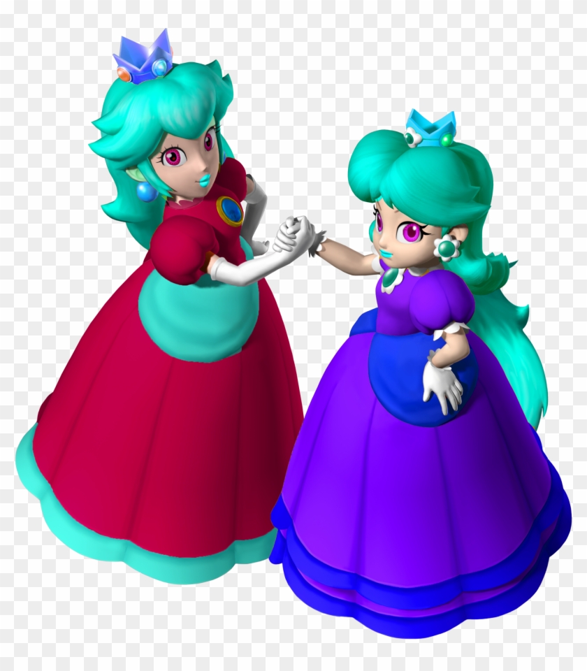 Icy Peach And Daisy Mario Party Clipart #4505412