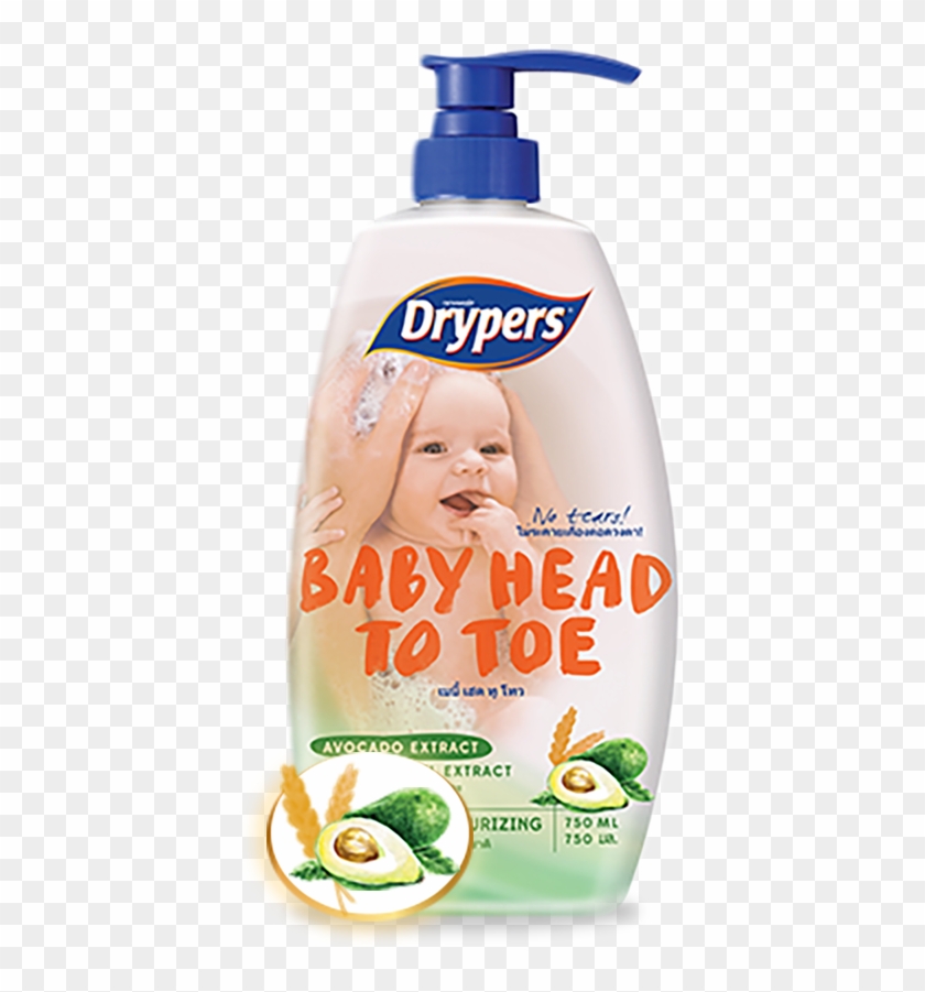 Drypers Baby Head To Toe With Avocado Extract And Oat - Drypers Baby Head To Toe Clipart
