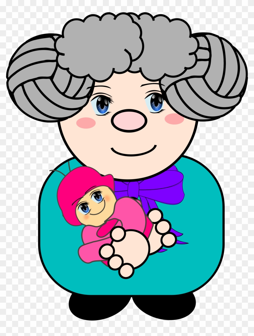 This Free Icons Png Design Of Grandma With Baby - Grandma And Baby Clipart Transparent Png #4507066