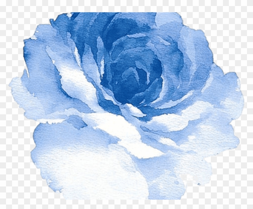 All About The Art Via Tumblr Tattoo Watercolor - Transparent Background Blue Watercolor Flower Clipart #4507335