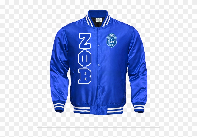 Zeta Phi Beta Satin Baseball Bomber Jacket - Men Satin Jacket Clipart