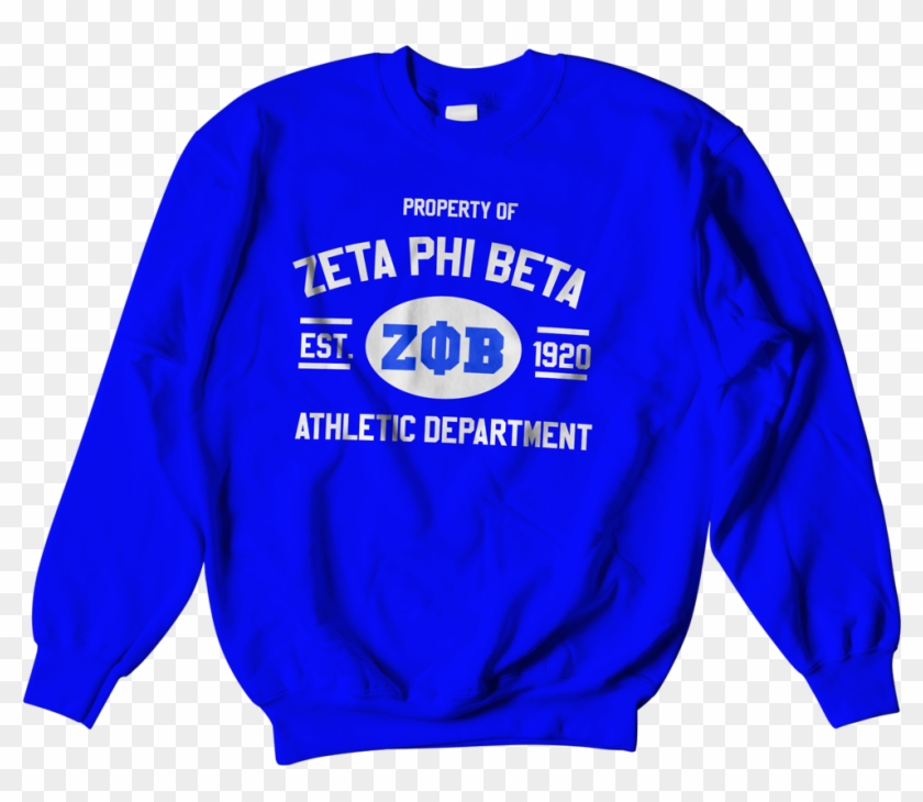 Zeta Phi Beta Athletic Crewneck Sweatshirt - Zeta Phi Beta Sweatshirts Clipart #4507398