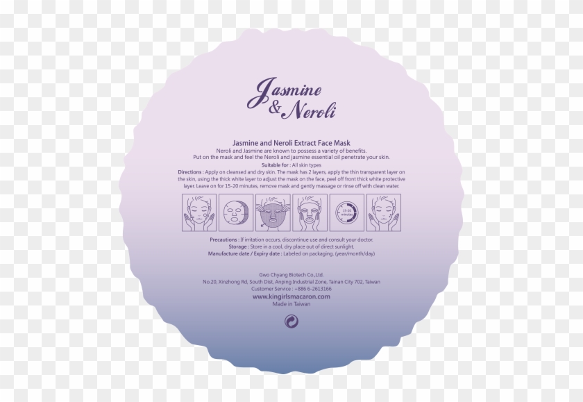 Kingirls Jasmine And Neroli Extract Face Mask - Circle Clipart