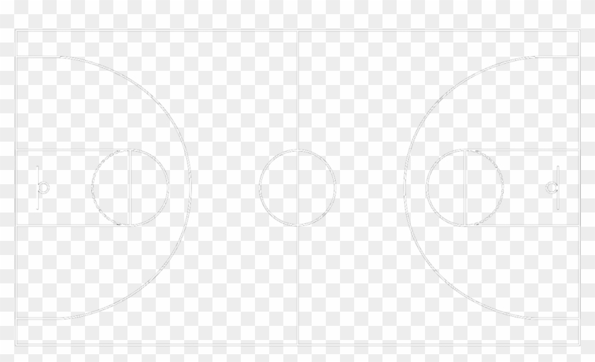 Basketball Court Png - Circle Clipart #4507480