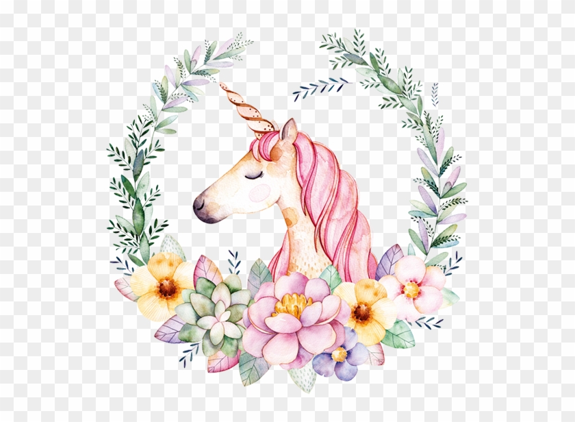 Colife Unicorn Patch Flower Patches For Clothes T-shirt - Unicorn Flower Png Clipart #4507482