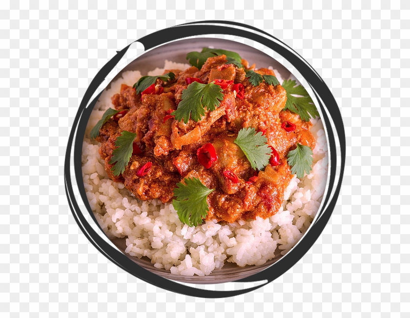 Indian Chicken Curry And White Rice - Jasmine Rice Clipart