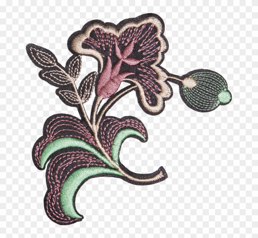 High-quality Vintage Flower Iron On Patch - Motif Clipart #4507730