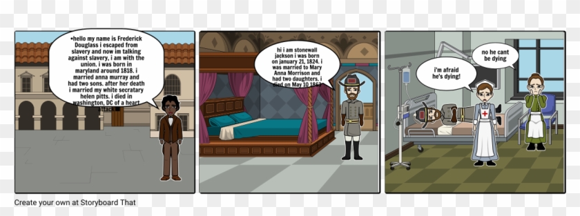 Stonewall Jackson/frederick Douglass - Cartoon Clipart