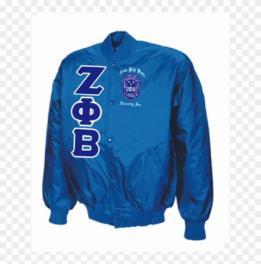 Zeta Phi Beta Oxford Jacket Solid - Label Clipart #4508120