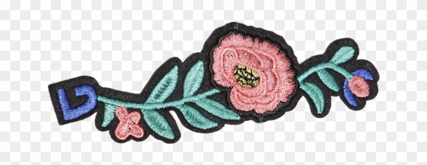 Stock Flowers Embroidery Patch For T-shirt - Rose Clipart #4508255
