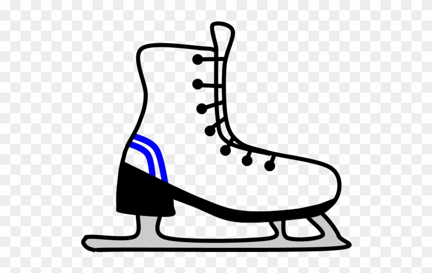 Ice Skates, Blue Stripe, Png - Ice Skate Clipart
