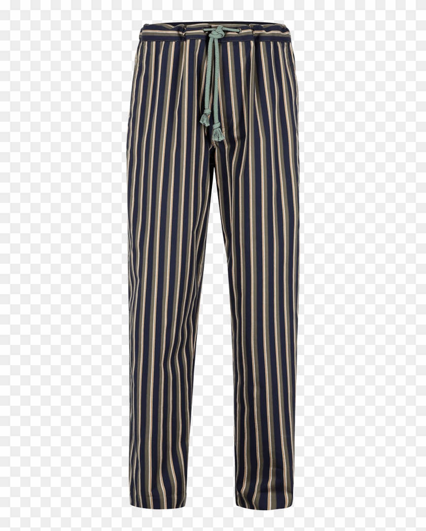 Blue Stripe Trousers With Drawstring - Pajamas Clipart