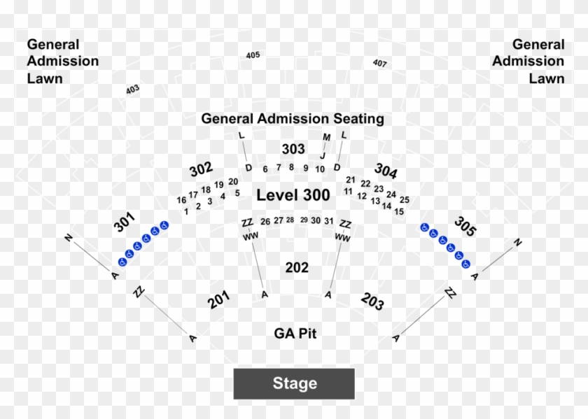 Legend - Budweiser Stage Seating Rows Clipart