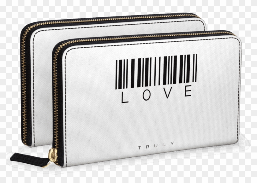 Dailyobjects Barcode Love Truly White Women's Classic - Wallet Clipart #4508744