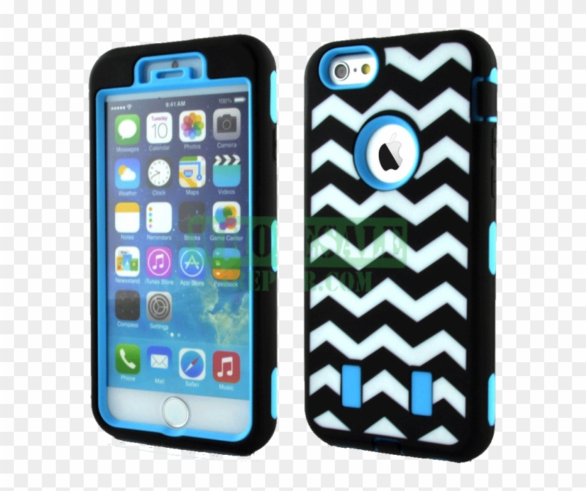 Iphone 6 Blue Waves Protector Case - Tempered Glass Iphone 5 Silver Clipart #4508809