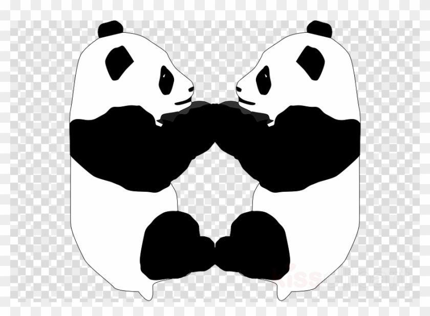 Panda Outline Clipart Giant Panda Bear Panda Love - Panda Clipart No Background - Png Download
