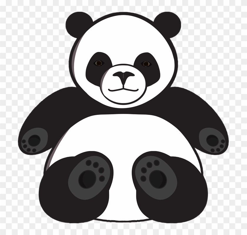 Panda Giant-panda Bear - Dibujo De Pandas Tiernos Clipart