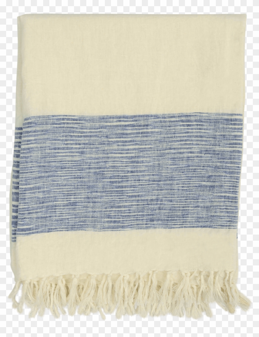 Blue Striped Laguna Linen Throw - Scarf Clipart #4509311