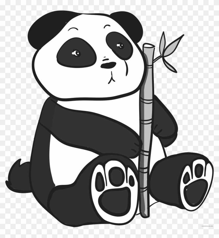 Giant Panda Clipart - Clipart Panda And Bamboo - Png Download