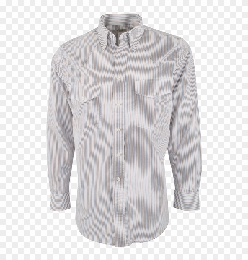 Tan And Blue Stripe Shirt - Long-sleeved T-shirt Clipart #4509341