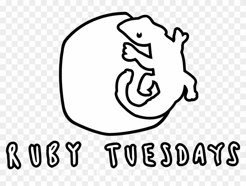 Ruby Tuesdays Logo Black And White - Line Art Clipart #4509586