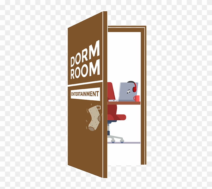This Is The Intro For Dorm Room Entertainment's Videos - Illustration Clipart