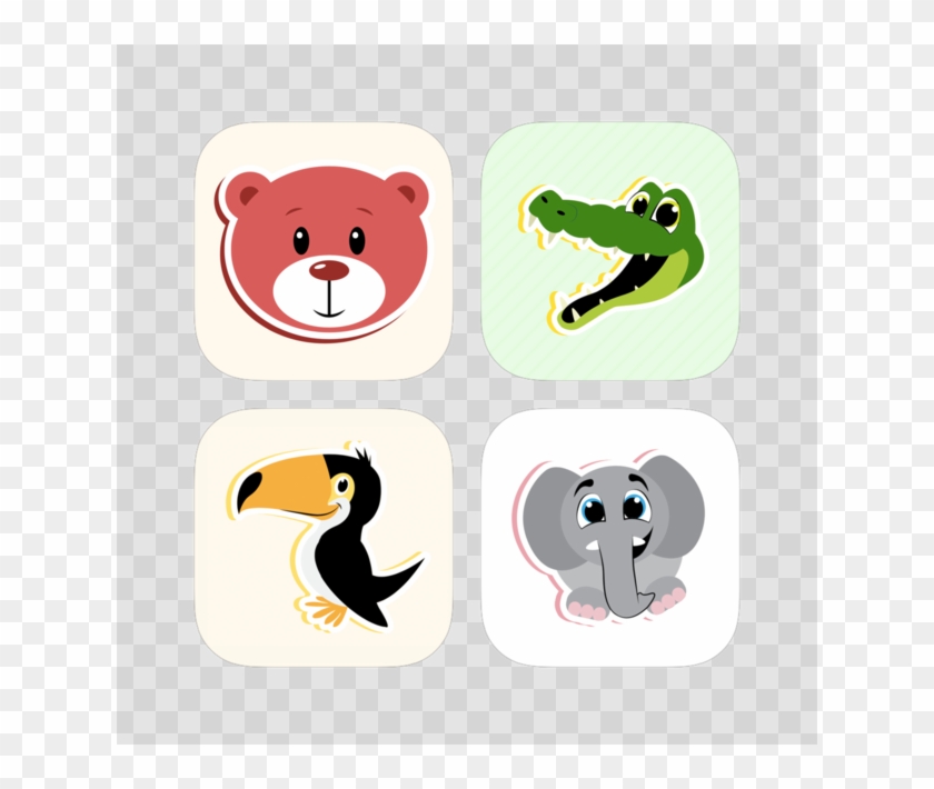 Cute Cuddly Wild Animals Sticker Bundle 4 - Cartoon Clipart #4510038