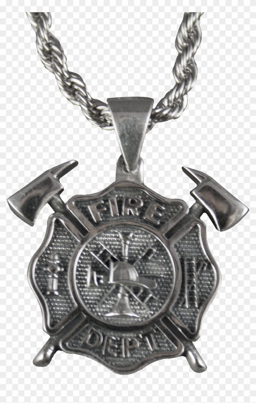 Large With Axes - Fireman's Cross Necklace Clipart