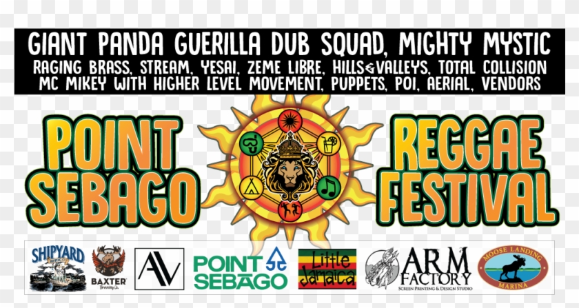 Point Sebago Reggae Festival, Maine Reggae, Giant Panda - Poster Clipart #4510337