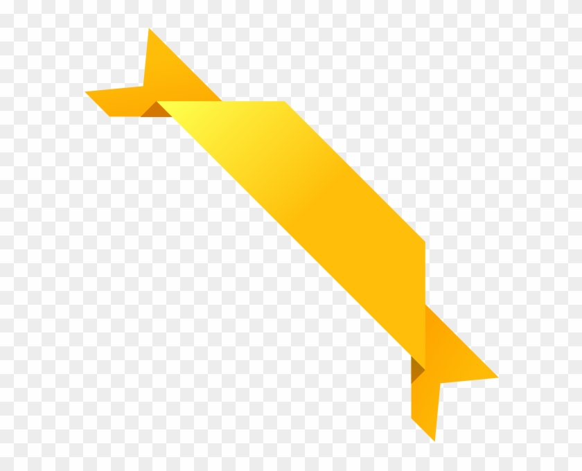 Corner Ribbon Data - Corner Vector Png Yellow Clipart
