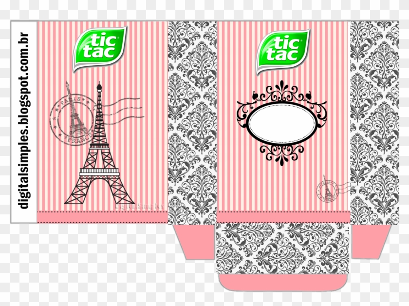 Molde Tic Tac Png - Precioso París Cajas Para Imprimir Clipart