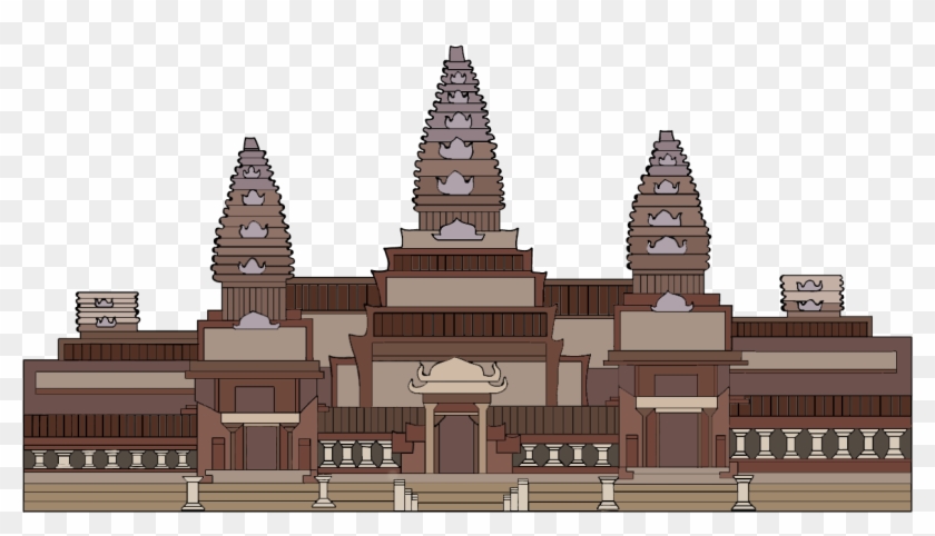 Angkor Wat - Hindu Temple Clipart