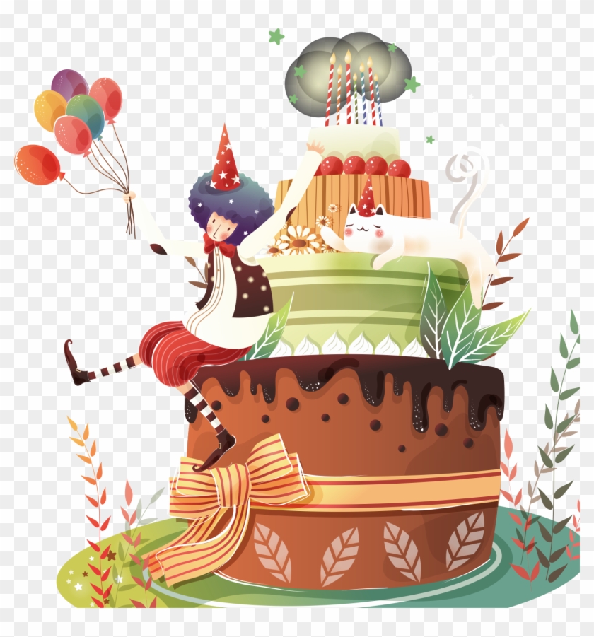 Vector Royalty Free Stock Desktop Wallpaper High Definition - Cartoon Birthday Background Hd Clipart