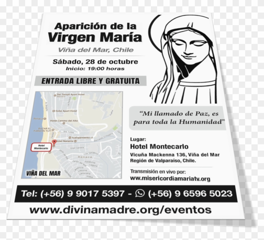 Aparición Extraordinaria De La Virgen María - Line Art Clipart #4512836