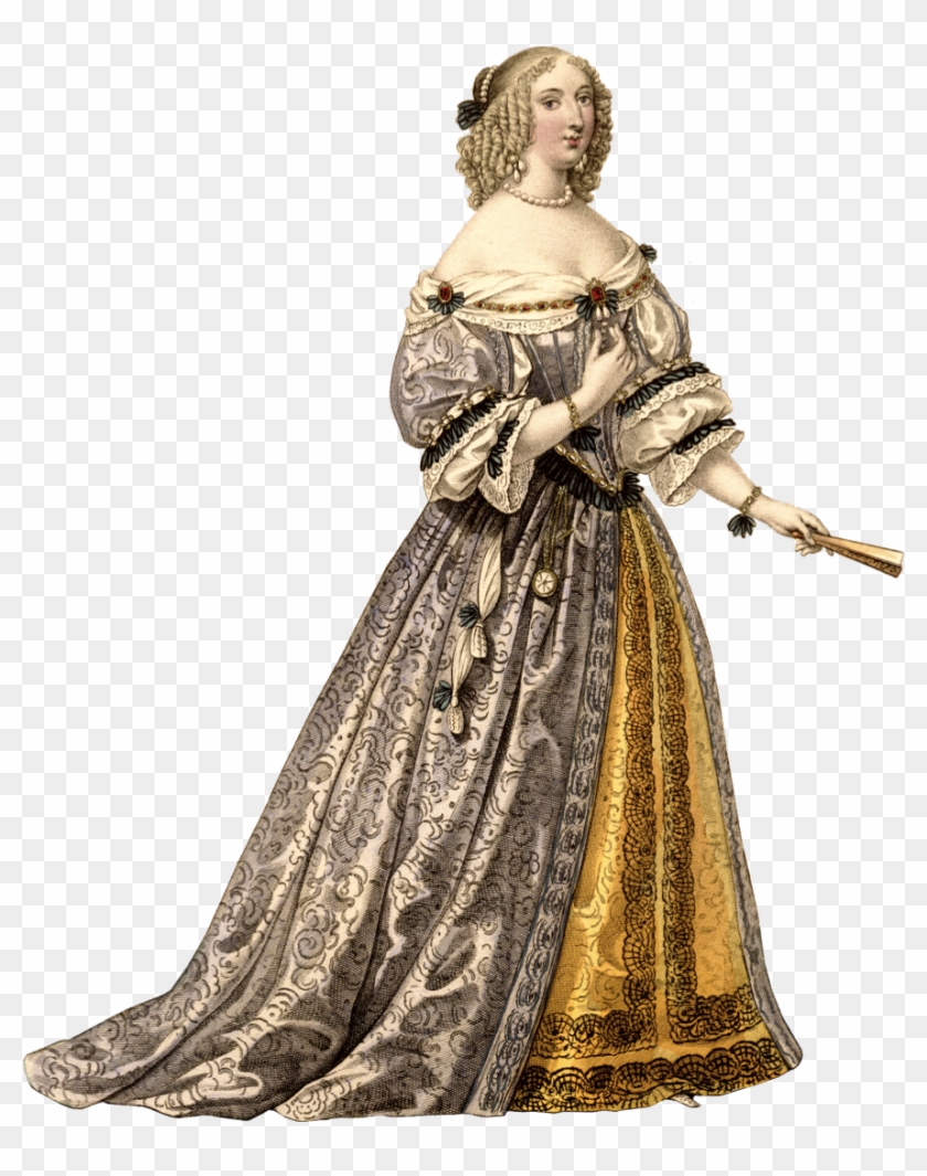 Fue El Período Que Representó A La Monarquía La Cultura - Baroque Fashion Women Clipart