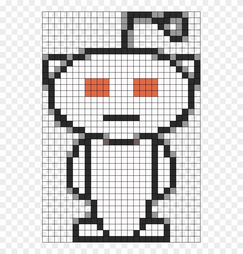 Reddit Alien Perler Bead Pattern / Bead Sprite - Нарисовать Кота По Клеточкам Clipart