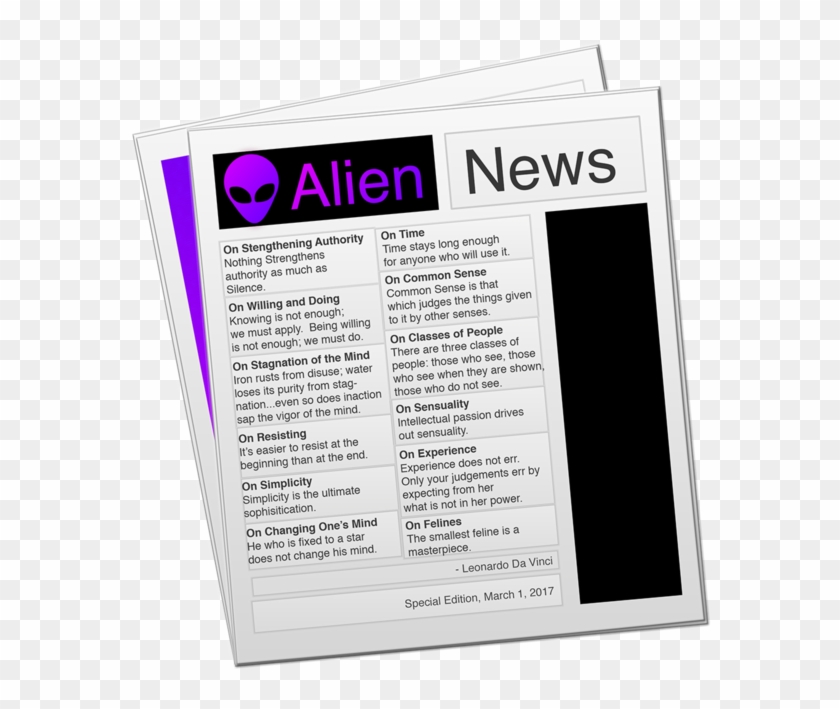 Alien News Pro 17 - Paper Clipart