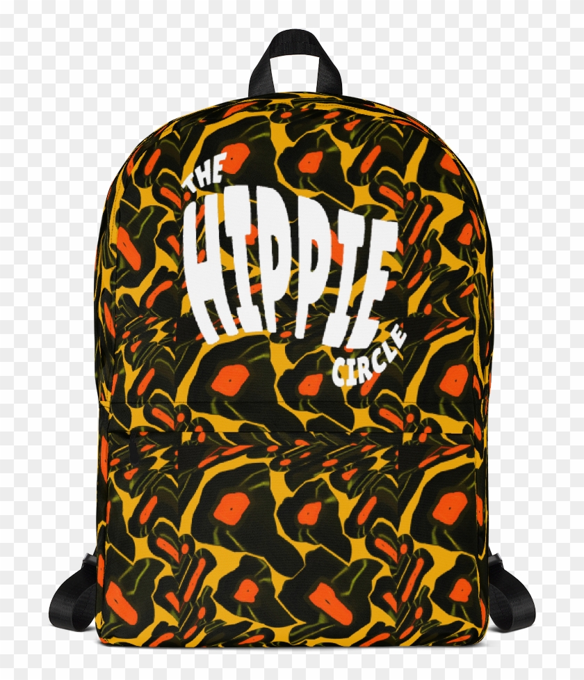 Yellow Records Hippie Circle Round Logo White Mockup - Backpack Clipart #4513779