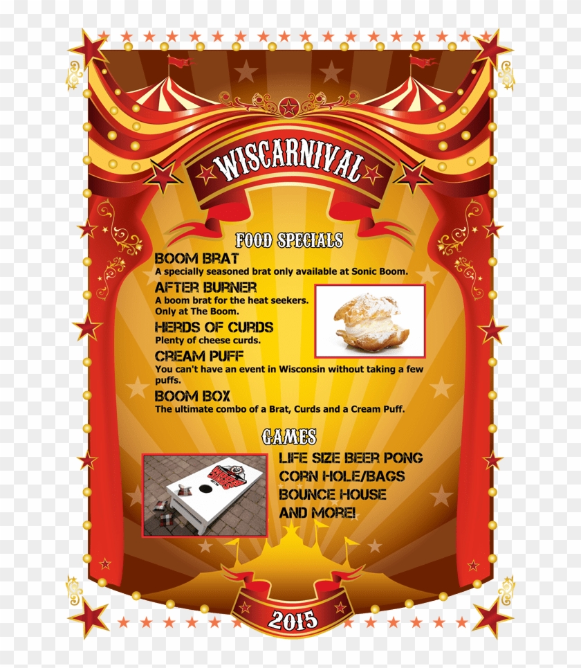 Wiscarnival-menu - Circus Background Clipart #4513892