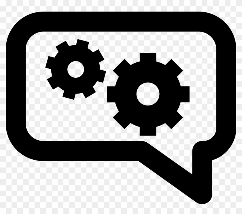 Thoughts Of Gears In Speech Bubble Comments - Transparent Infrastructure Icon Clipart