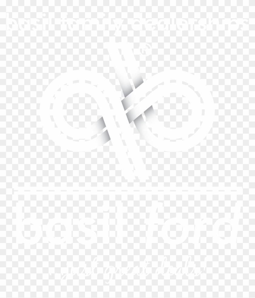 Basil Ford Stacked White Logo Cheektowaga New York - Graphic Design Clipart #4514865