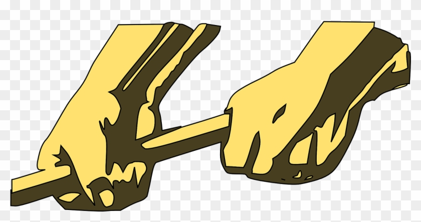 Hands Holding Rod Force Working Png Image - Two Hands Holding An Axe Clipart #4515184