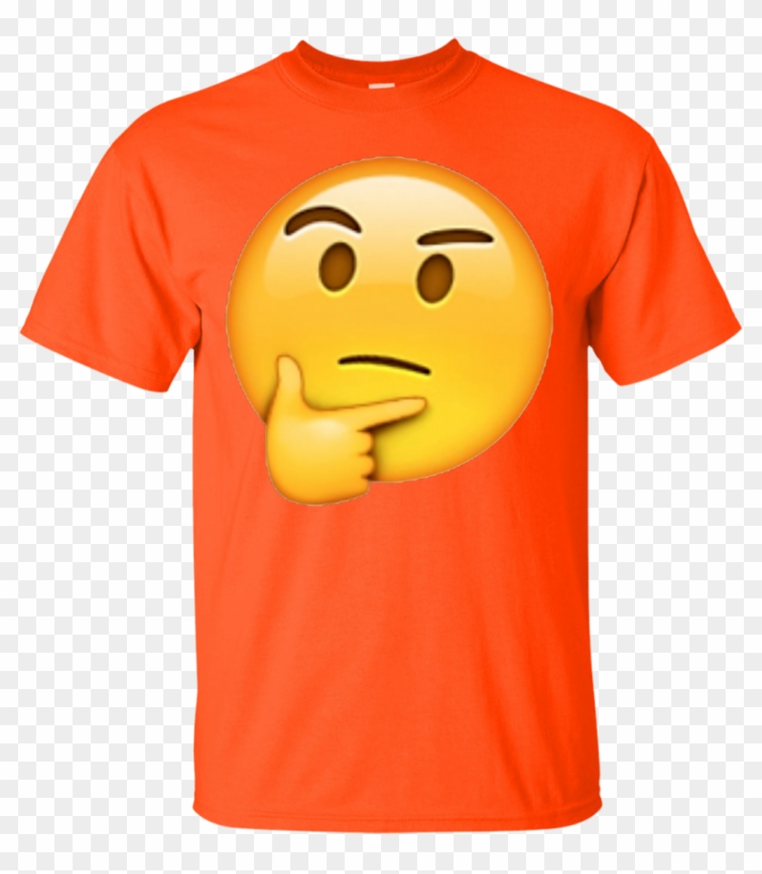 Skeptical Thinking Eyebrow Raised Emoji Tee Shirt - T-shirt Clipart