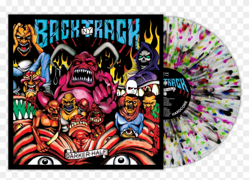 720 Rainbow Splatter Clear Vinyl - Backtrack Darker Half Clipart