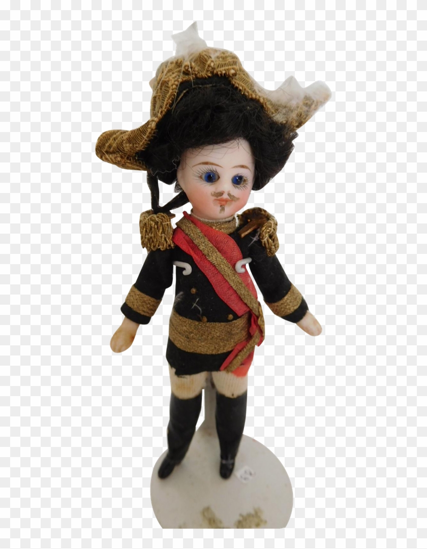 Antique 4' French Type All Bisque Mignonette Napolean - Doll Clipart #4516760