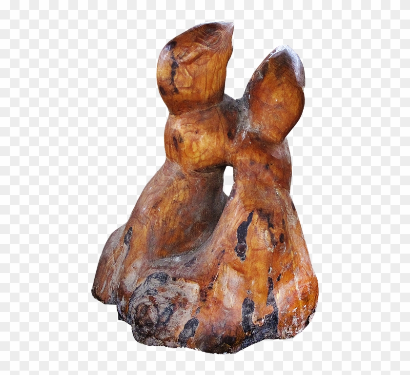 Rabbit, Figure, Carved, Holzfigur, Wood, Modern, Art - Carving Clipart #4517921