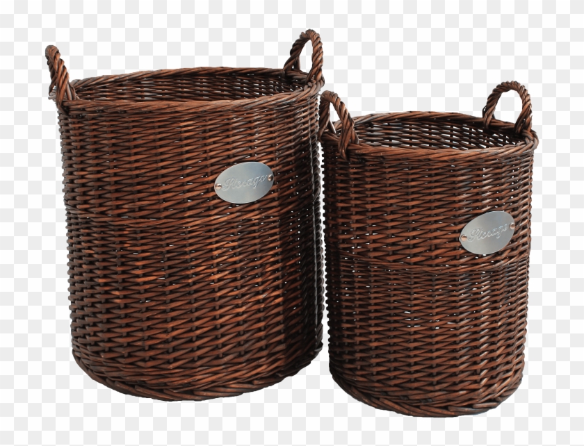 Natural Wicker Baskets - Storage Basket Clipart