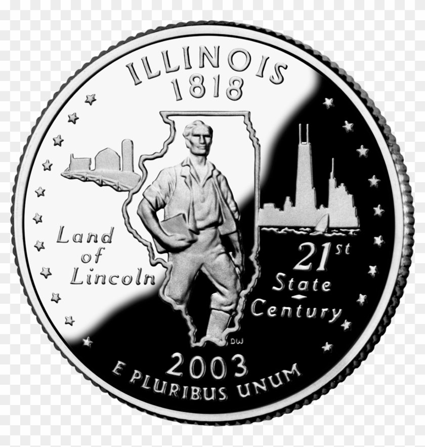 Illinois State Quarter - Louisiana State Quarter Clipart #4518088