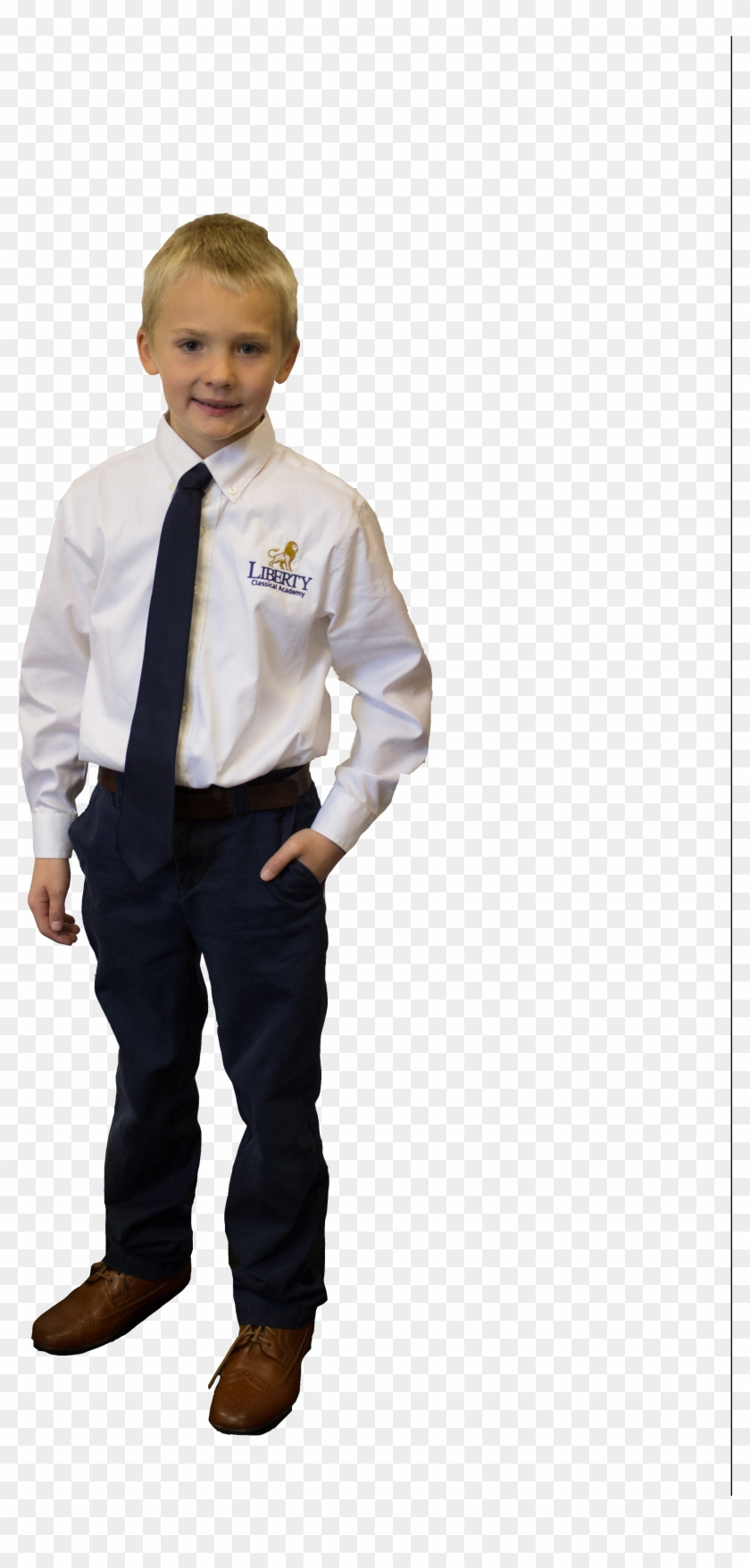 Lower School Boy Uniform - Standing Clipart #4518167